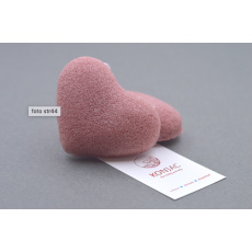 KONJAC Schwamm mit französischem rotem Ton Herz 1 Stk.
