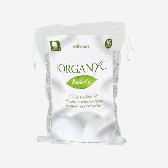 ORGANYC Abschmink-Wattepads aus Bio-Baumwolle 100 Stück nach Ablaufdatum 12.1.2025