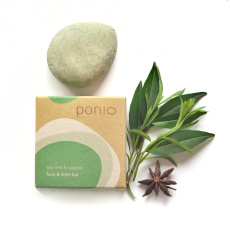 PONIO Reinigungsmittel Gesicht und Intimbar Teebaum und Cajeput 50 g