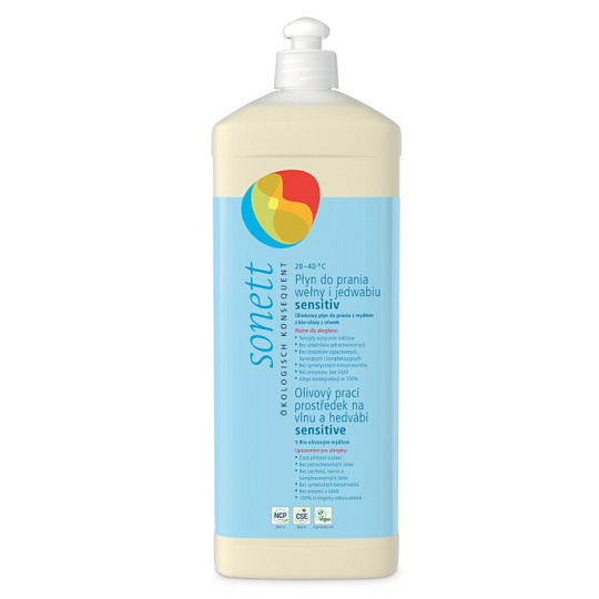 Sonett Olivenwaschmittel für Wolle und Seide Sensitive 1l