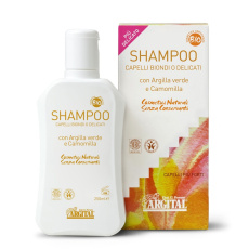 Argital Aufhellendes Shampoo für blondes und feines Haar mit Kamille und grünem Ton BIO