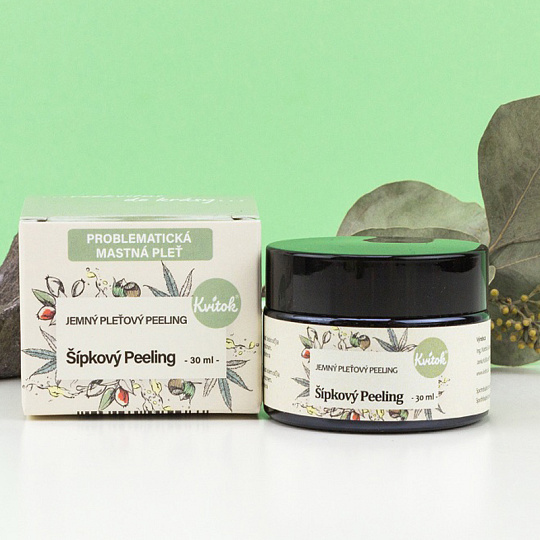 Kvitok Sanftes Hagebutten-Peeling für fettige/problematische Haut 30 ml Ablaufdatum 6/26