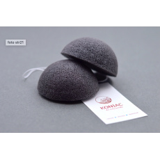 KONJAC Schwamm mit aktivierter Bambuskohle 1 Stk.