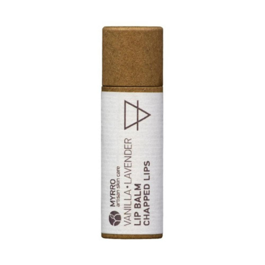 Myrro Lippenbalsam Vanille Lavendel 5 ml fettige Verpackung
