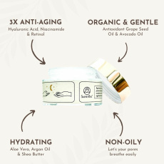 Suntribe Nachtcreme-Probe mit Hyaluronsäure, Retinol und Niacinamid 2 ml