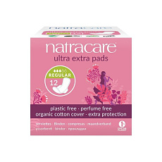 NATRACARE Menstruationsbinden Ultra Extra Regular mit Flügeln 12 Stk.