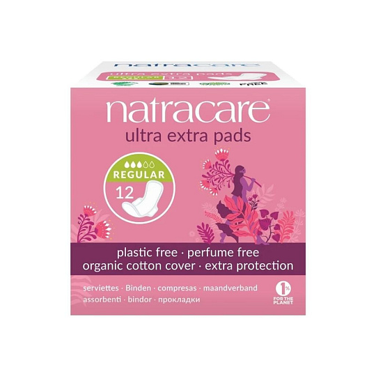 NATRACARE Menstruationsbinden Ultra Extra Regular mit Flügeln 12 Stk. NATRACARE Menstruationsbinden Ultra Extra Regular mit Flügeln 12 Stk.