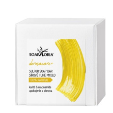 Soaphoria Dermacare Schwefel organische Seife für Tiefenreinigung und Hautdefekte 150 g
