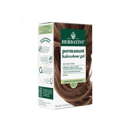 Herbatint Permanente Haarfarbe Dunkel Goldblond 6D Herbatint Permanente Haarfarbe Dunkel Goldblond 6D