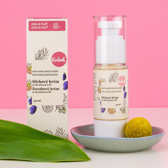 Kvitok Nachtpflaumencreme mit Squalan und B5 für reife Haut 50+ 30 ml Kvitok Nachtpflaumencreme mit Squalan und B5 für reife Haut 50+ 30 ml