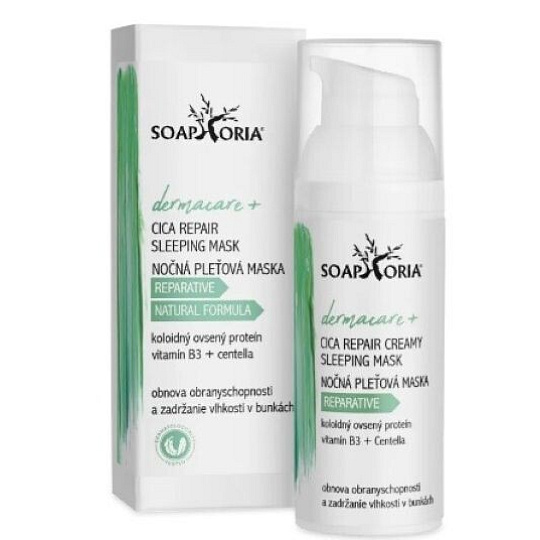 Soaphoria Dermacare Cica Repair regenerierende Nachtmaske Vitamin B3 und Centella 50 ml nach dem Ablaufdatum 12.9.2026 Soaphoria Dermacare Cica Repair regenerierende Nachtmaske Vitamin B3 und Centella 50 ml nach dem Ablaufdatum 12.9.2026