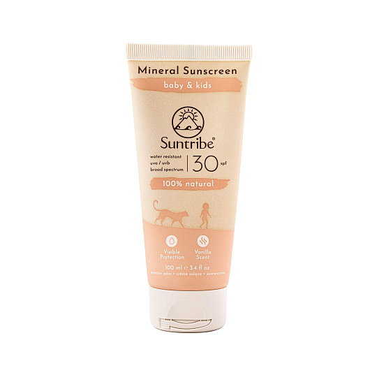 Suntribe Sonnencreme für Kinder SPF 30 Vanille 100 ml Ablaufdatum 9/26 Suntribe Sonnencreme für Kinder SPF 30 Vanille 100 ml Ablaufdatum 9/26