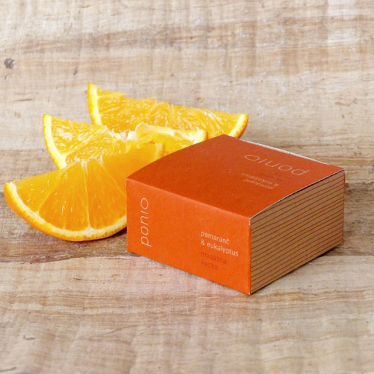 Ponio Massagewürfel Orange und Eukalyptus 50 g