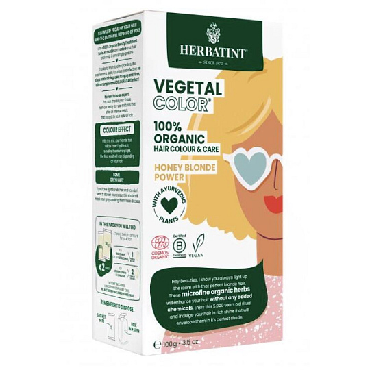 Herbatint Vegetal Colour Bio Pflanzenhaarfarbe Honey Blond Power 50 g