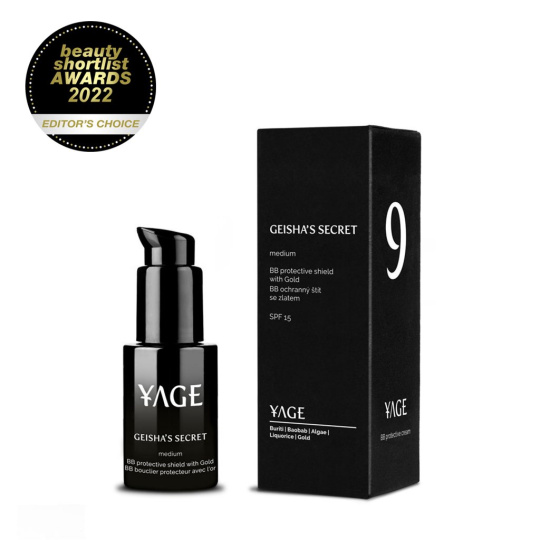 Yage BB-Creme Geisha Secret mit Gold und SPF 15 gegen Pigmentierung, Farbton Medium