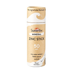 Suntribe Zink-Sonnencreme Stick SPF 50 Weiß 30 g