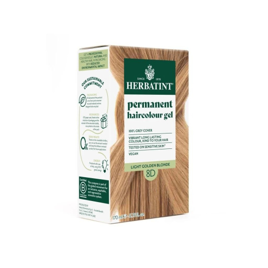 Herbatint Permanente Haarfarbe Hellgoldblond 8D Herbatint Permanente Haarfarbe Hellgoldblond 8D