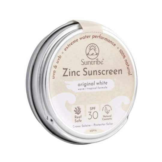 Suntribe Natürliche Zink-Sonnencreme SPF 30 Weiß 45 g nach dem Verfallsdatum 29.7.2025