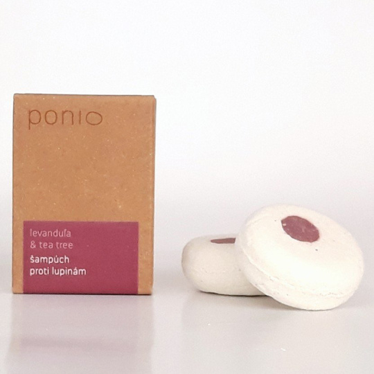 PONIO Festes Shampoo gegen Schuppen Lavendel & Teebaum 30 g