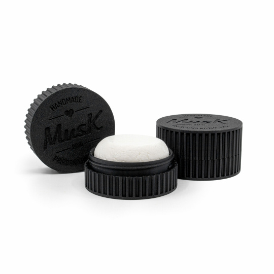 Musk Tragbare Dose für festes Shampoo schwarz 40 g Musk Tragbare Dose für festes Shampoo schwarz 40 g