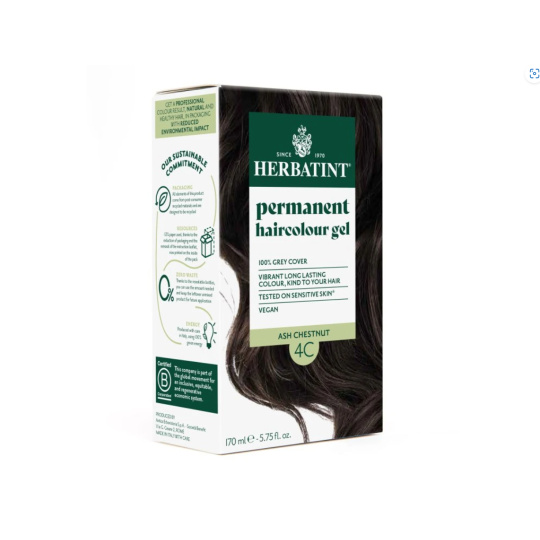 Herbatint Permanente Haarfarbe Aschkastanie 4C