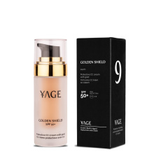 Yage Nr. 9 Golden Shield CC Creme mit Gold und SPF 50+ Farbton warm Yage Nr. 9 Golden Shield CC Creme mit Gold und SPF 50+ Farbton warm