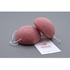KONJAC Schwamm mit französischem rotem Ton 1 Stk.