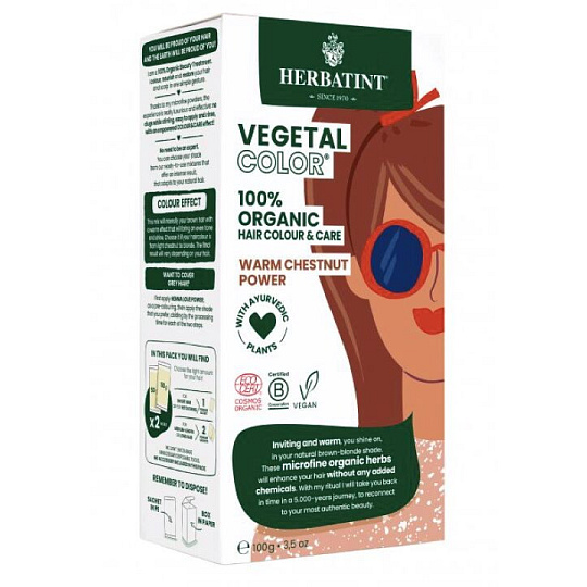 Herbatint Vegetal Colour Bio Pflanzenhaarfarbe Warm Chestnut Power 50 g Herbatint Vegetal Colour Bio Pflanzenhaarfarbe Warm Chestnut Power 50 g