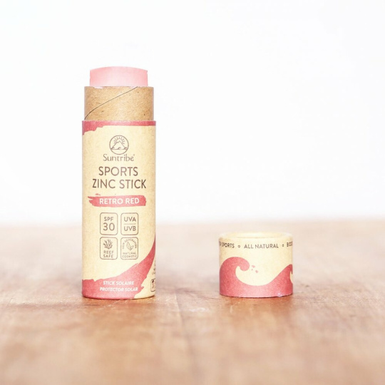 Suntribe Sonnencreme Stick mit Zink SPF 30 Retro Rot 30 g Ablaufdatum 1.6.2026