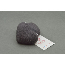 KONJAC Schwamm mit aktivierter Bambuskohle Herzform 1 Stk.